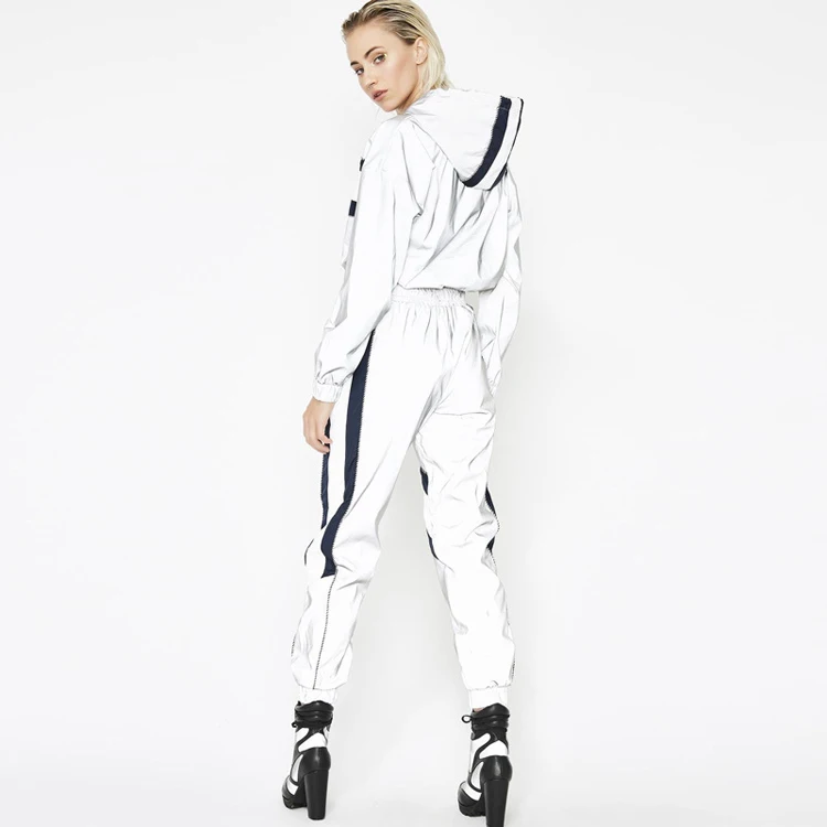 Wholesale Hooded Reflective Tracksuit For Women