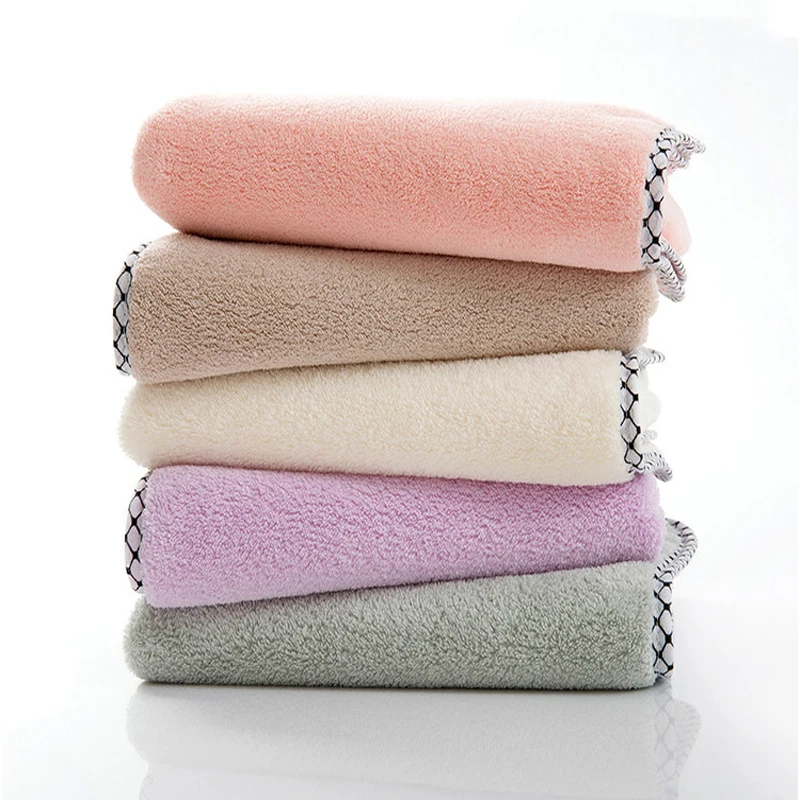 China Manufacturer Gift Coral Fleece Soft Water Absorbent Custom Microfiber Small Face Wash Towel