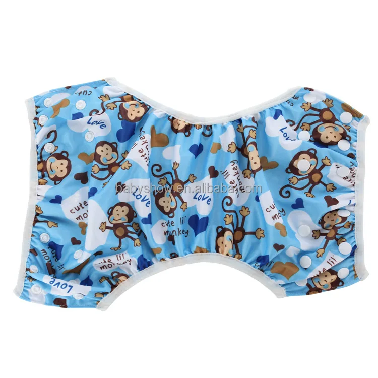 Babyshow Printed Swimming Cloth Diaper Waterproof PUL Mesh Inner Swimming Pants Factory Customized High Quality Cloth Nappy
