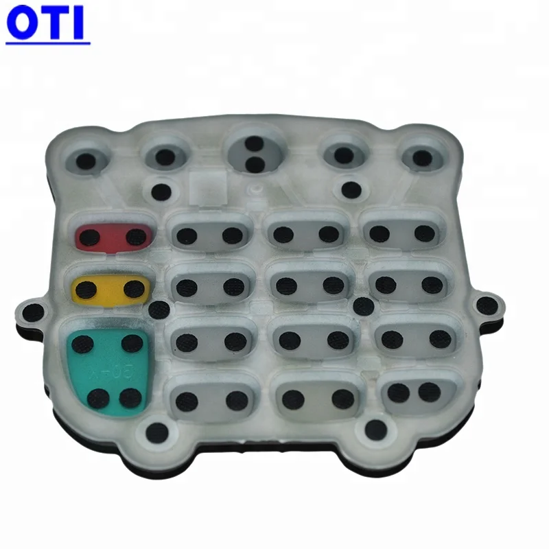 Durable Silicone Keypad Rubber colorful Keypad Button with Carbon Pill contacts