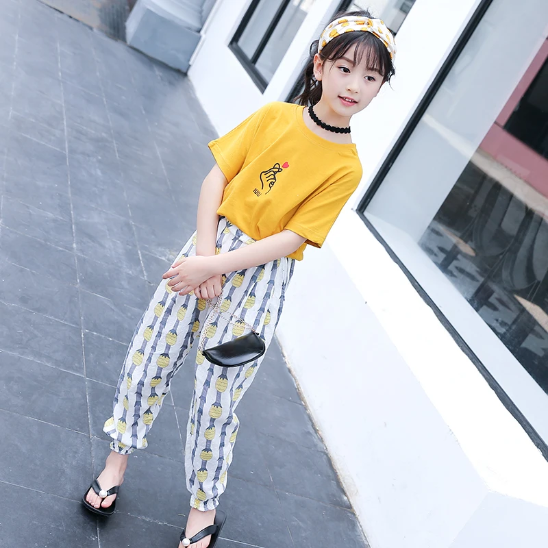 
Wholesale Summer Girls Boutique Children Clothes Children Clothing Set 