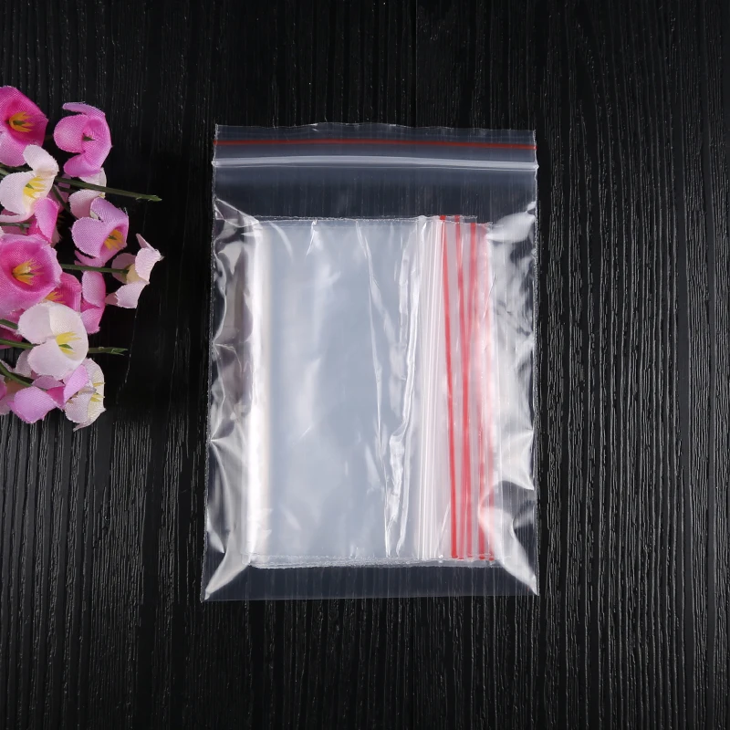 
ready to ship clear mylar ziplock bag transparent zipper bag PE reusable plastic zip lock bags custom with logo accepted 
