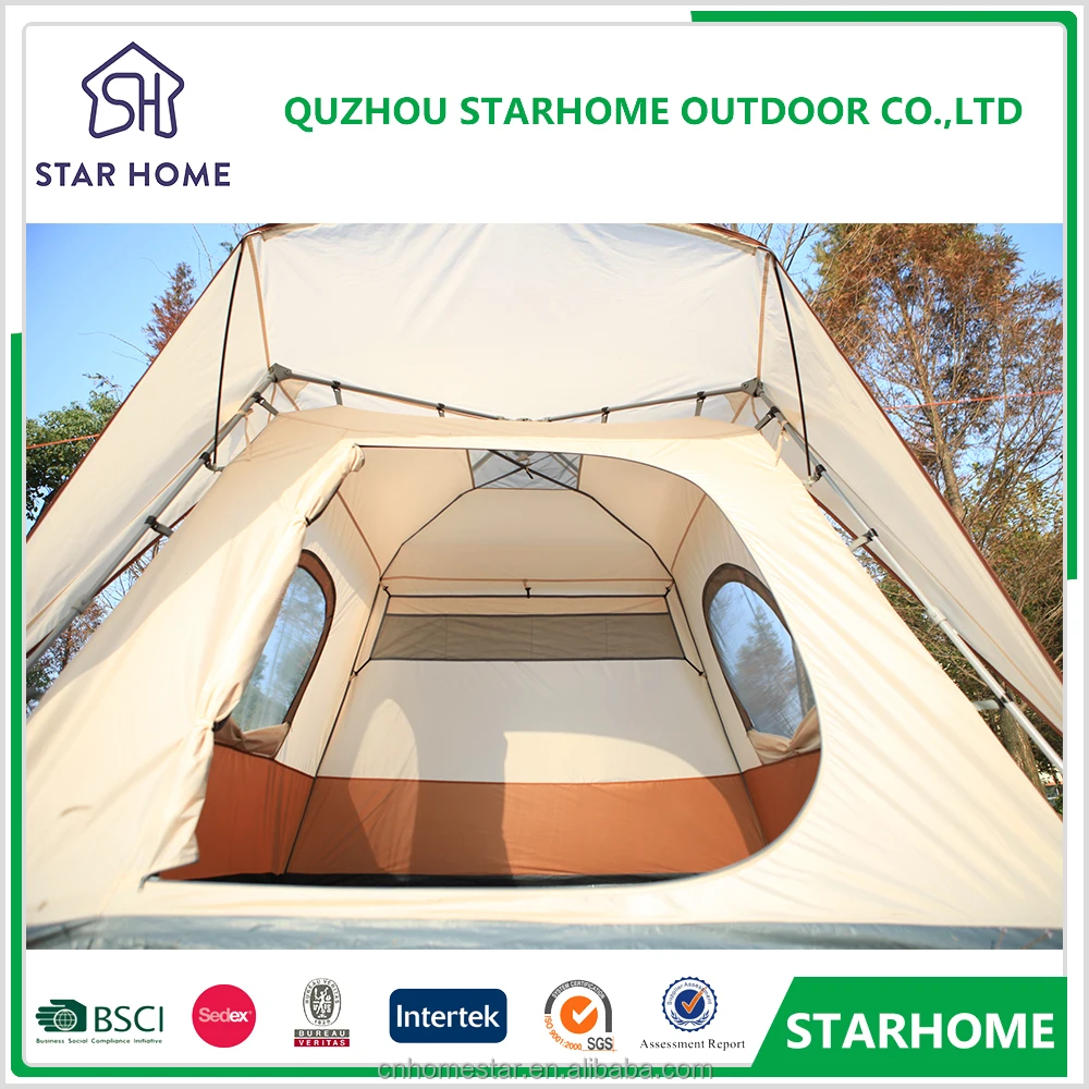5-8 Person Glamping Family High Quality Camping Tents With Double Laywer Cheap Large Outdoor Tent