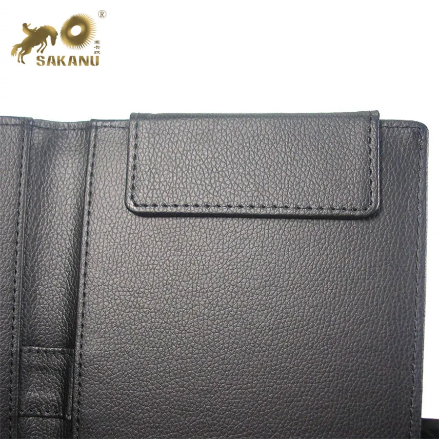 PU Menu Folder Presenter Guest Check Book Holder Money Pocket Fit Server Apron with Pen Clip for Hotel Bar Salon KTV Restaurant