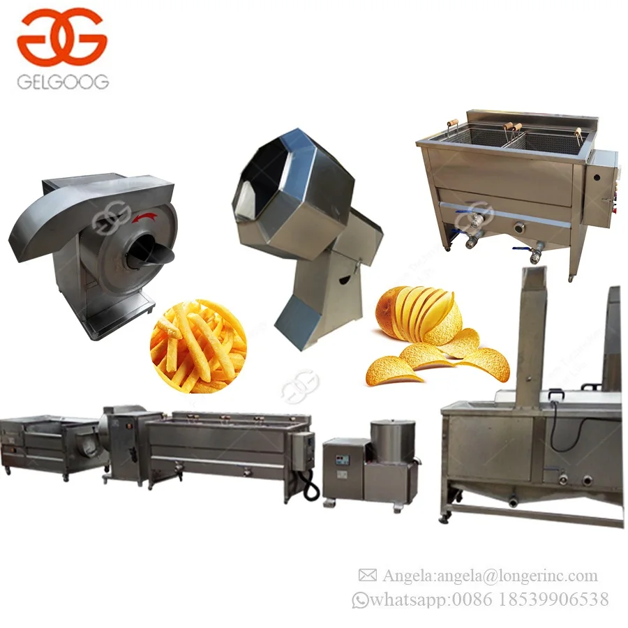 Промышленная машина для приготовления картофеля фри на пальцах, полуавтоматическая производственная линия картофельных чипсов