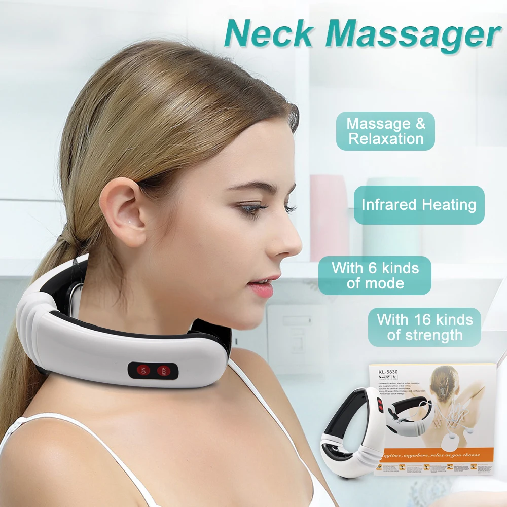 2019 New Products Electric Pulse Neck Massager Cervical Vertebra Impulse Therapy Relief Pain
