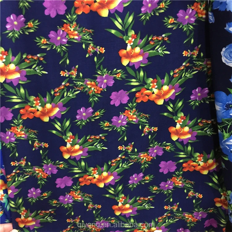 Мягкая на ощупь 100% вискоза, гладкая тканая Реактивная ткань с принтом для платья для девочек