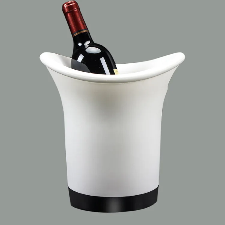 Custom Illuminated Ice Bucket Double wall PP LED Speaker Ice Bucket LED Wine Bucket Champagne Cooler