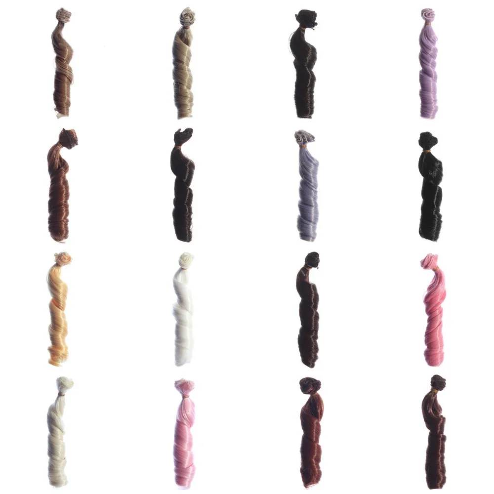1 pcs free shipping BJD SD Doll Wigs hair DIY High temperature Wire Curly wave Wigs