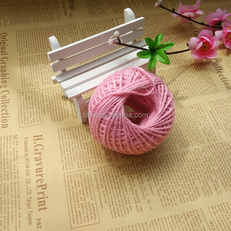 2017 NEW 2mm Soft 50M Gift box String Rope Floral Craft Wedding Tags Wrap Decor natural jute Twine rope