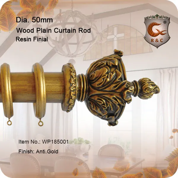 manufacturer modern high quality retro roman style wooden curtain pole wood curtain rods for windows