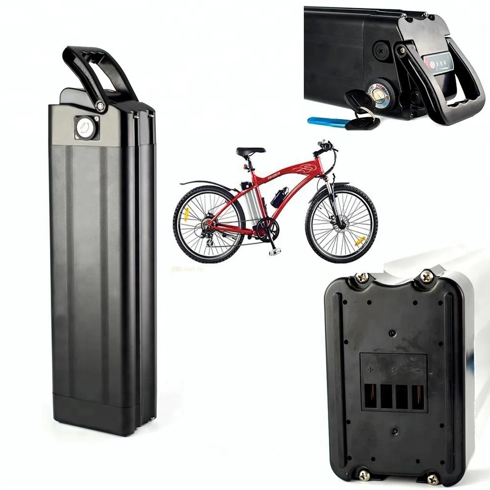 
48V 20AH Lithium Battery Silver Fish Type 18650 Battery Pack with USB for Electric Bikes 