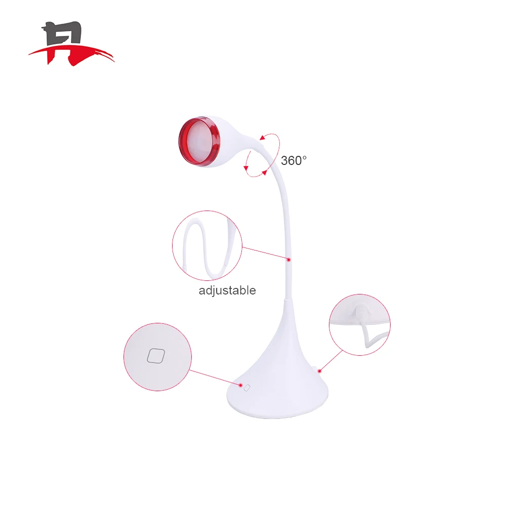 14 LED USB Rechargeable Portable Desk Lamp Adjustable Led Reading Light