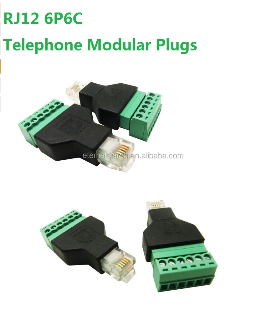r11 rj12 6P6C Screw mount interface connector