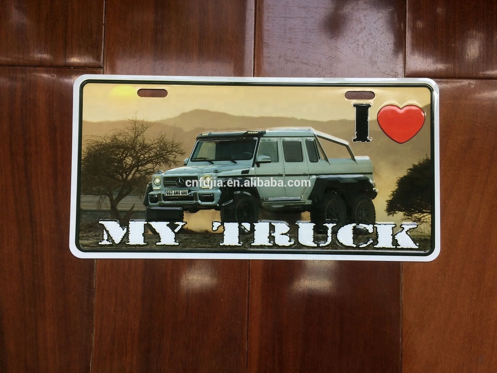 Decorative 3d embossed aluminum metal car license plate number plate