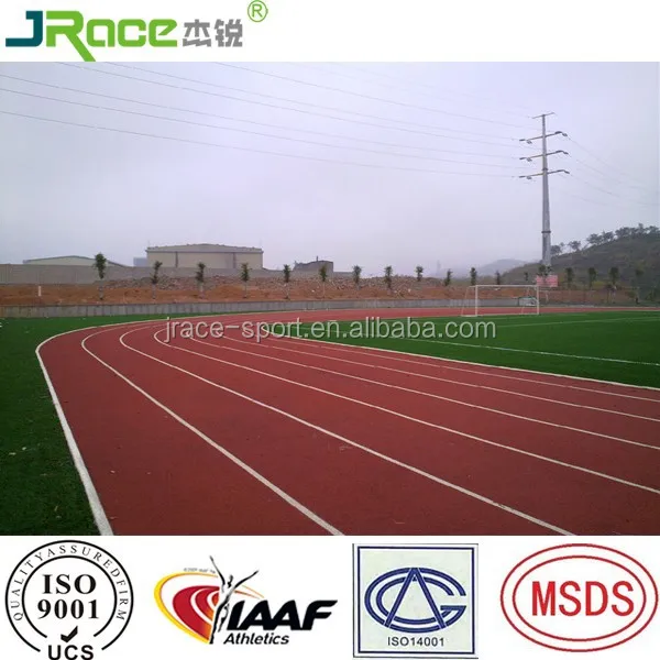 China factory price stadium athletic running rubber track synthetic running track material