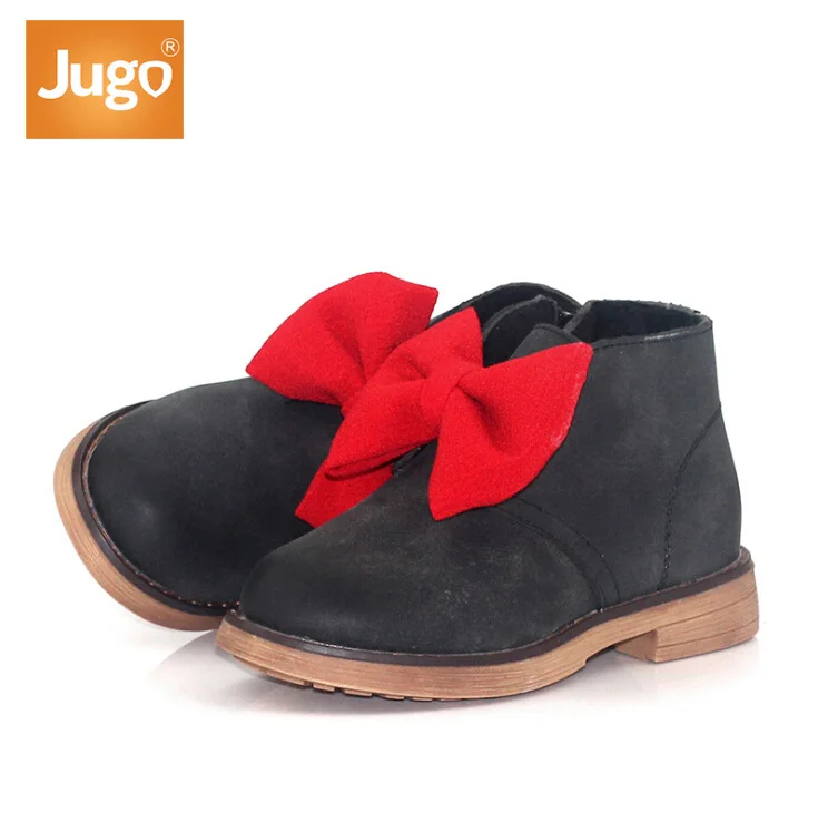 Горячая Распродажа, новые зимние теплые Нескользящие утепленные мартинсы для девочек с бантом