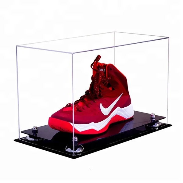 Promotional large acrylic sneaker display box for Nike acrylic sneaker display case
