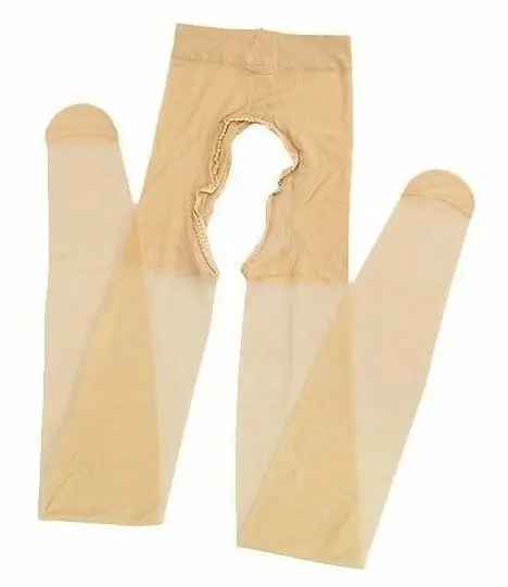 Manufacturers wholesale Color of skin Open Crotch Sheer Stocking Transparent Pantyhose Sexy Silk tights