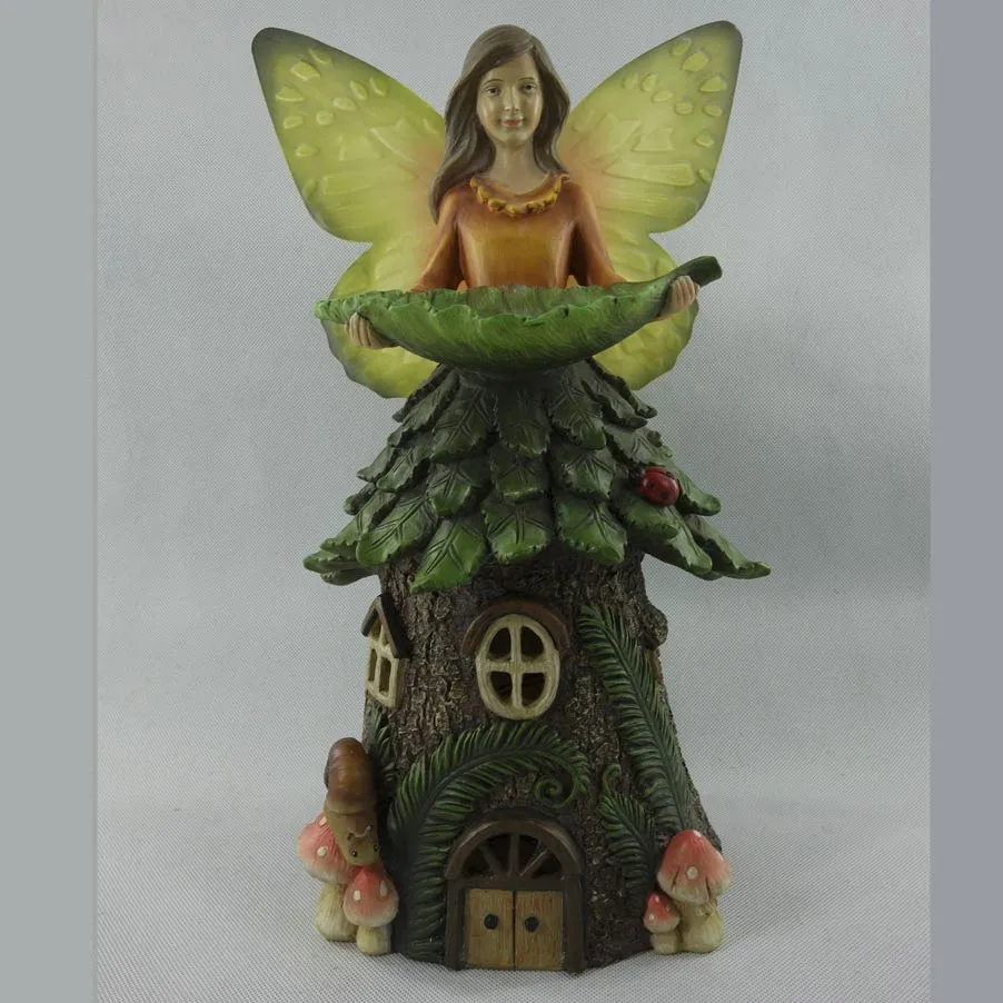 
Ланди дизайн смолы Солнечный свет фея садовые домики для украшения сада 