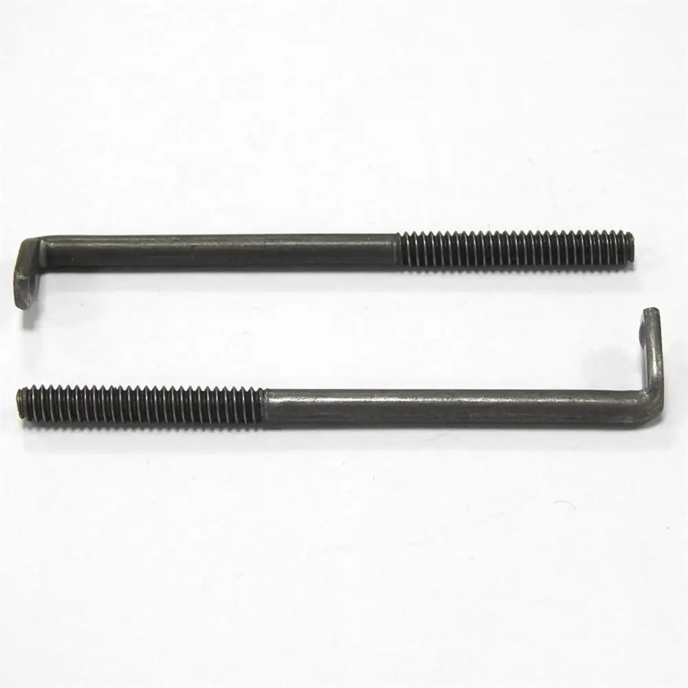 Wholesale Natural Color Metal L-Shaped Carbon Steel Screw Hooks for Hangers