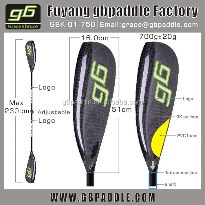 New High Quality Retractable 3K Carbon Fiber KAYAK Paddle