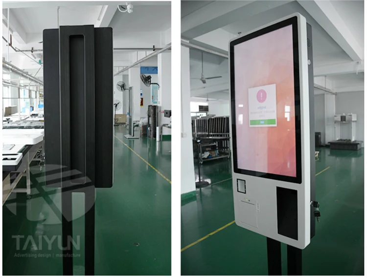  QSR Ресторан 24 дюймов самообслуживания киоск экрана касания с qr сканер штрих-кода и