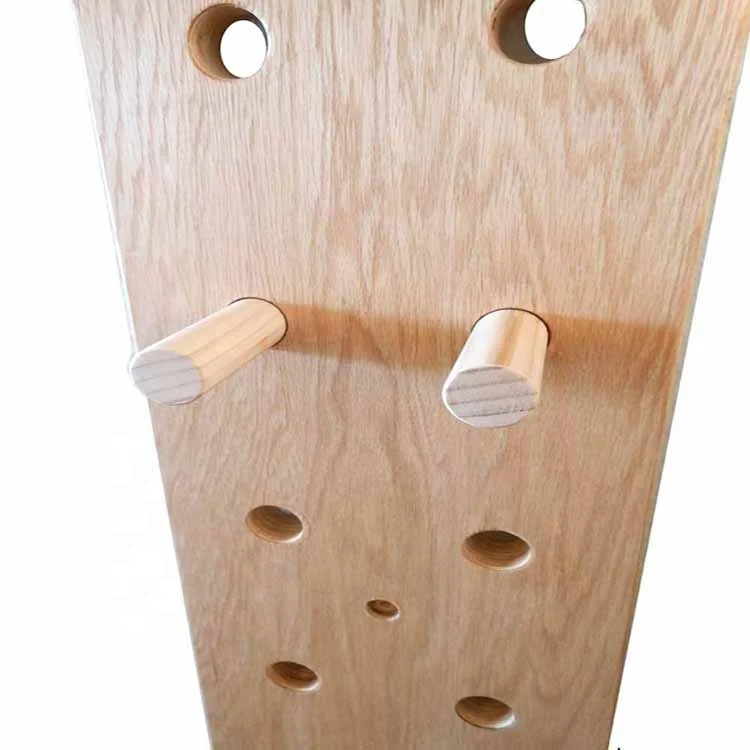 
Wholesale Indoor Wooden Climbing Training Peg Board Gym with Accessories 