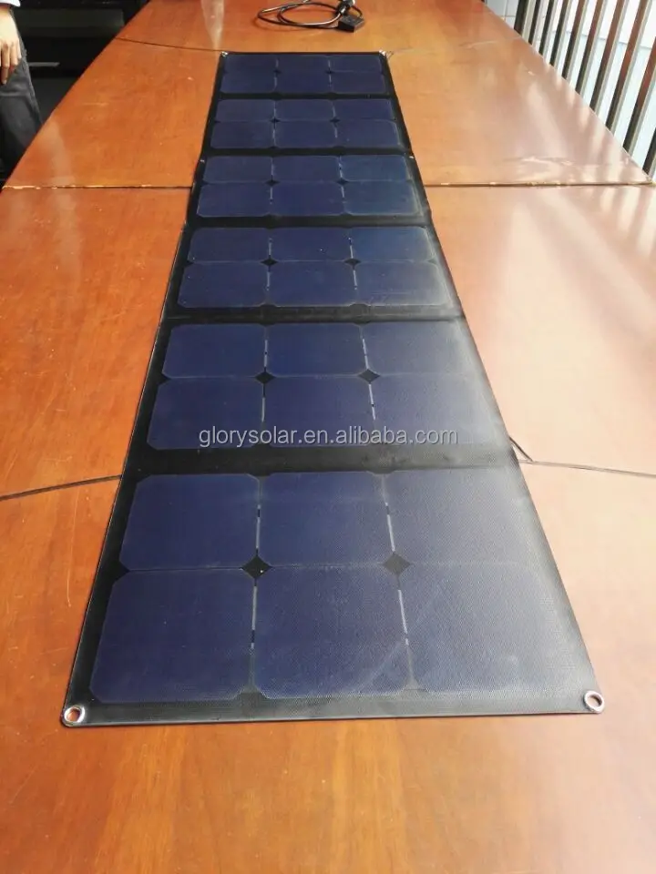  Высококачественная долговечная черная солнечная панель Sunpower 120 Вт складная ETFE для