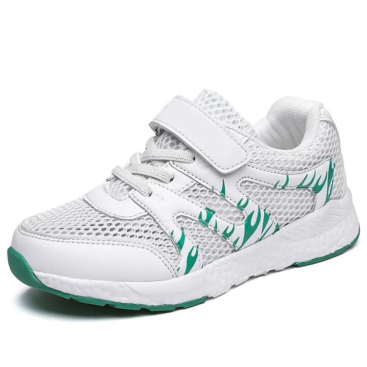 Последние 2017 белый дышащая уличная спортивная обувь для детей