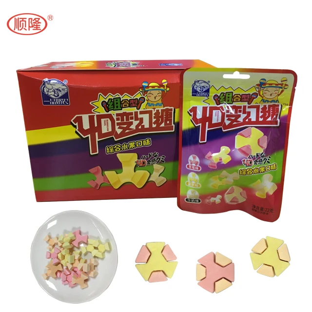 Mix Fruit Flavor 4D Pressed Block Candy Match Your Favorite Tastes/DIY candy