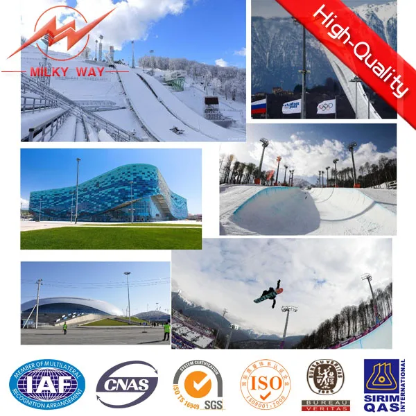 football yard telescopic cctv camera mast pole