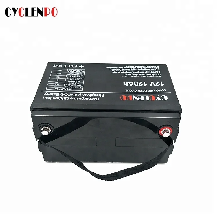 Factory direct supply deep cycle lithium lifepo4 12v 120ah battery pack for ev rv