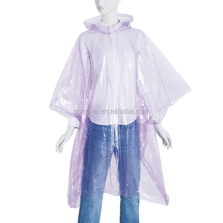 Promotional emergency PE rain poncho
