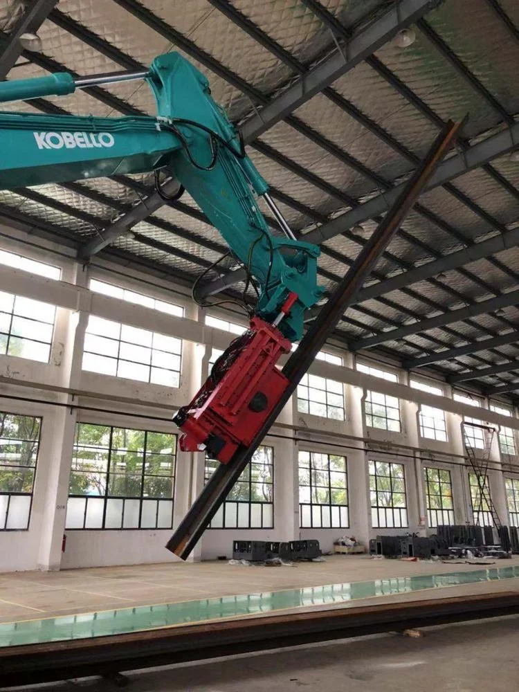 TALOS65 side grip vibro hammer sheet piling equipment excavator mounted