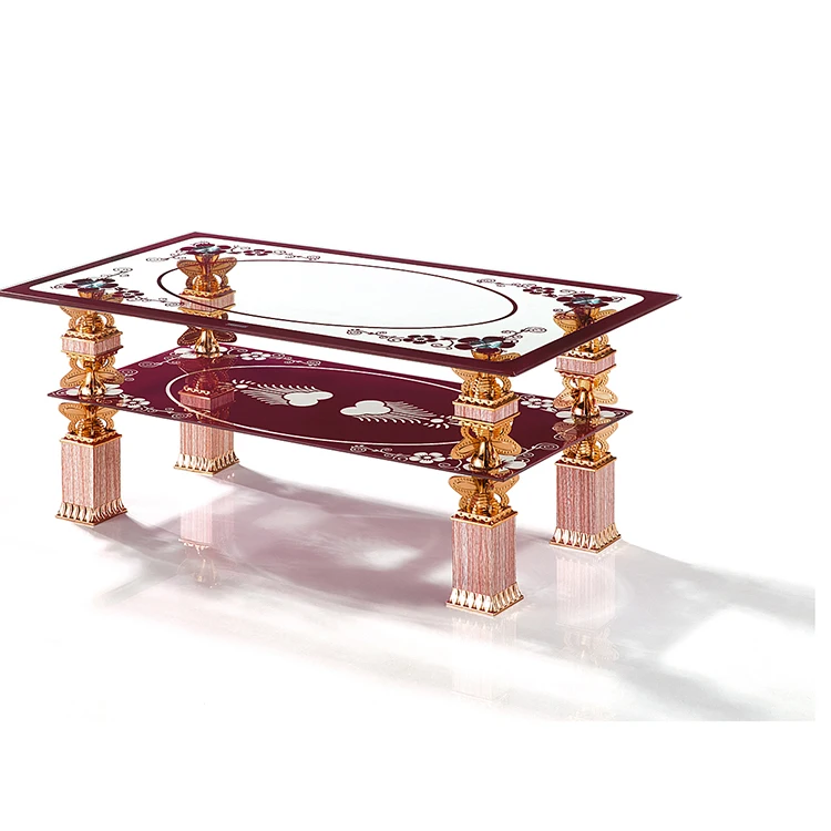 Custom European Luxury Glass High Quality Crystal Tempered square Coffee Table for Table Top