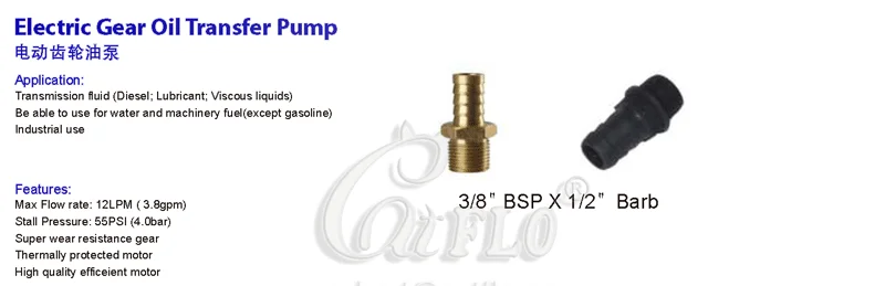 
12v easy operated electric fuel oil transfer gear pump with low price 