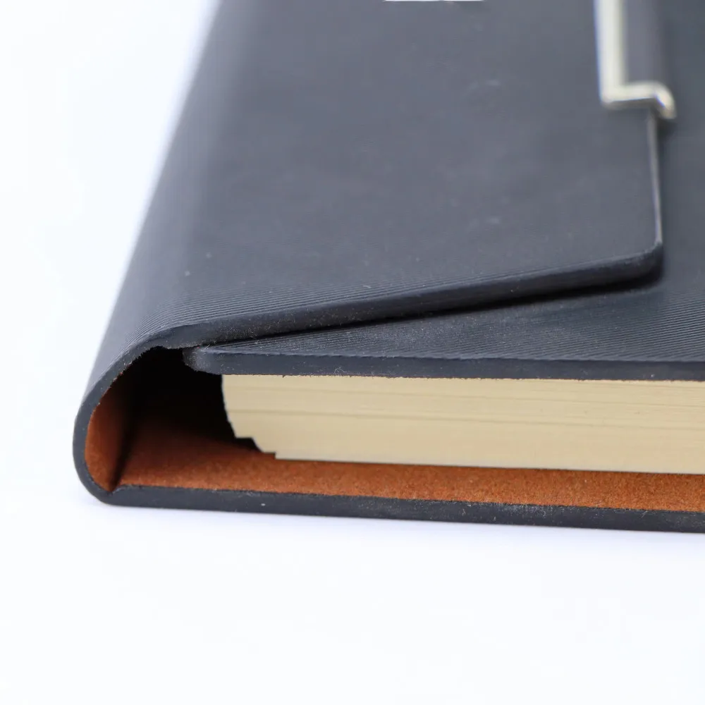 Custom printed hardcover soft ribbon bookmark cheap A5 sublimation blank paper diary leather notebook printing