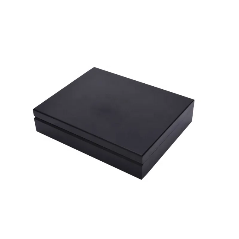 custom black luxury 6 compartments wooden tea bag gift packing box