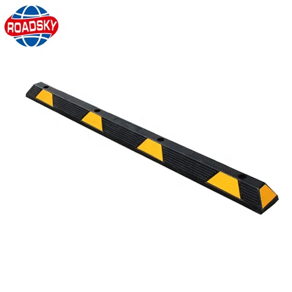 Reflective Tape Garag Rubber Wheel Car Stop Stopper