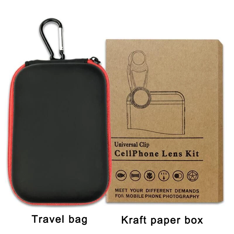 LIGINN Universal Clip-on 5 in 1 cell phone camera lens kit