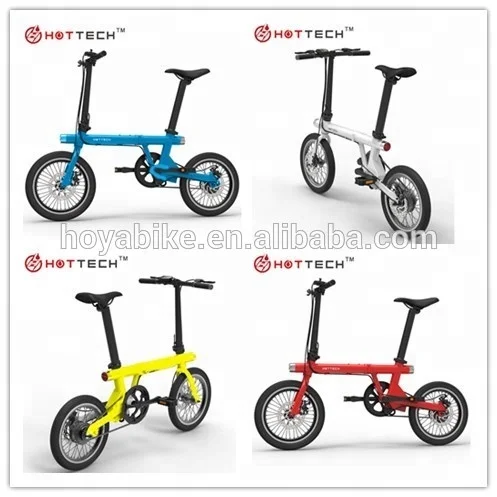 Hottech 14/16 Folding Electric Bike Launched Aluminum New 2018 Bicycle Lithium Battery Ce Rear Hub Motor Aluminum Alloy 