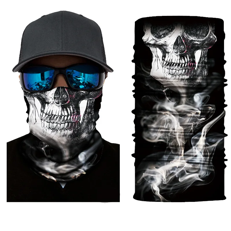 Zoom-Lon Customized Skull Bandana  Sunscreen Neckerchief Riding Scarf