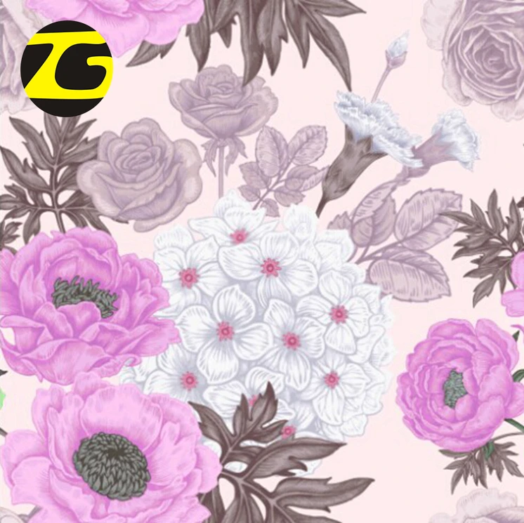 Good touch 16mm crepe printed watered silk fabric for lady dress