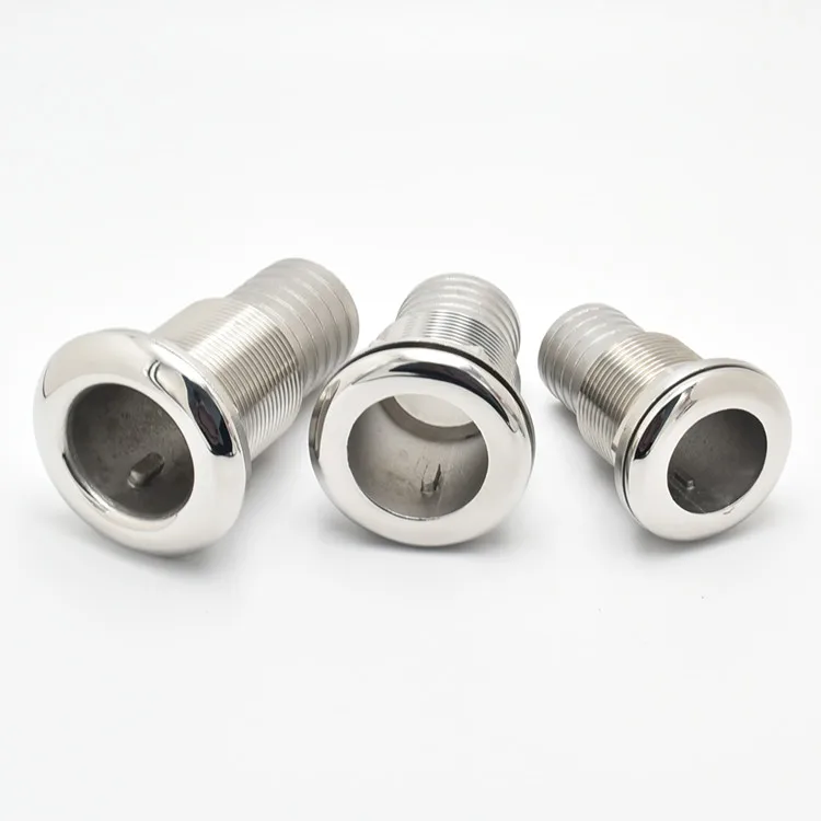 
Stainless Steel Marine Boat thru hull fitting with hose connection 