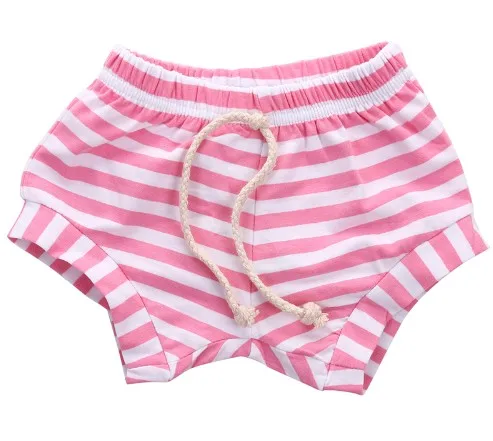 
Lovely Newborn Bebes Bottoms Bloomers Cotton Yarn dyed stripes toddler wide leg shorts 