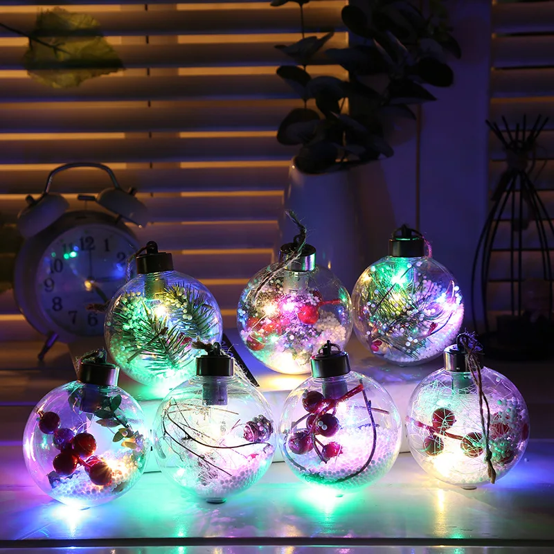 Christmas Transparent Ball Candy Boxes Romantic Design Christmas Decorations Transparent Ball Can Open Plastic Bauble Ornament