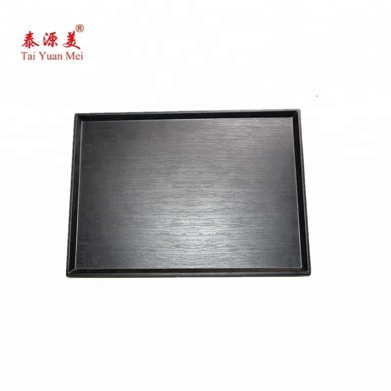 Оптовая продажа, Одноразовые высококачественные черные сервировочные лотки 425*305*25 мм, дешевые пластиковые лотки