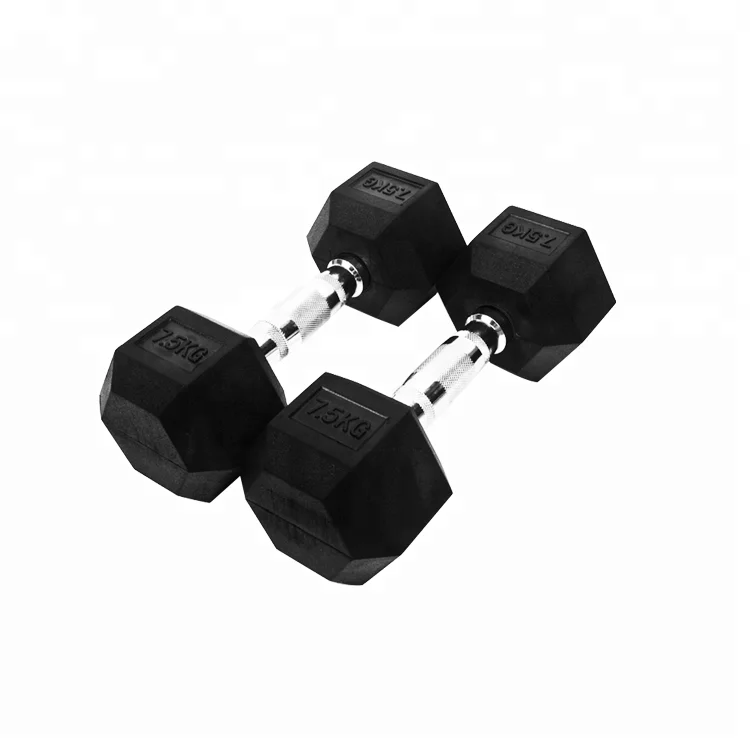 Gym Used Cheap Metal Handles Rubber Steel Hex Dumbbell