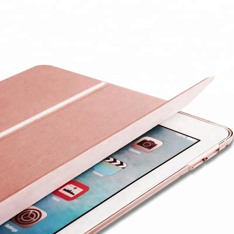 For iPad Air 2 Ultra Slim Magnetic Smart transparent Case Hard PC back